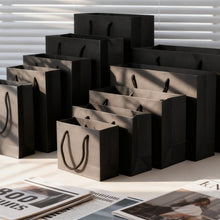 Black Paper Gift Bags - PackTapeHub