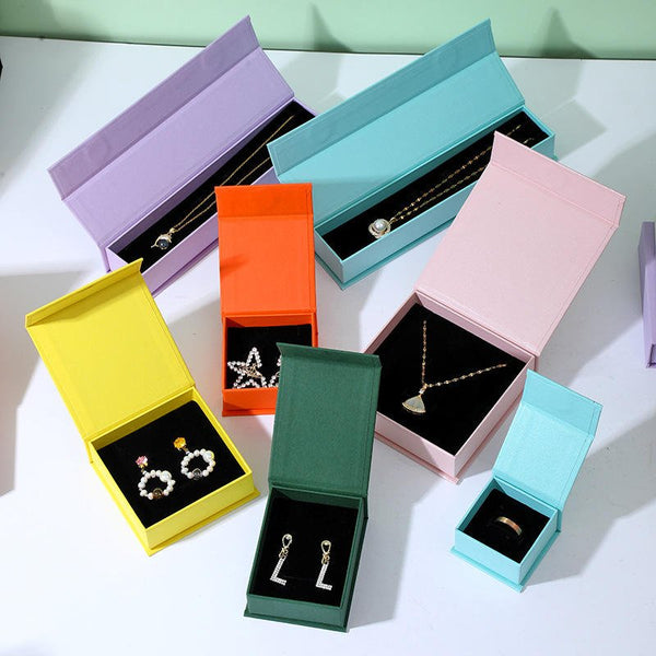 Custom Logo Book Style Jewelry Box - PackTapeHub