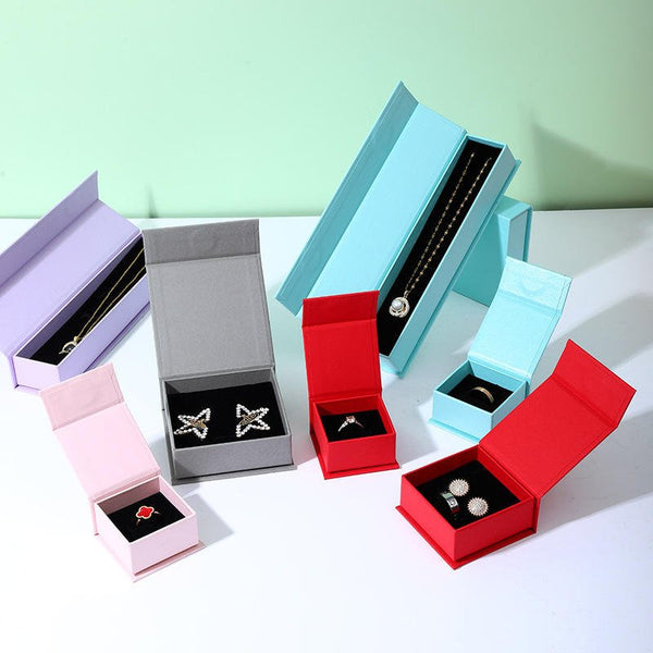 Custom Logo Book Style Jewelry Box - PackTapeHub