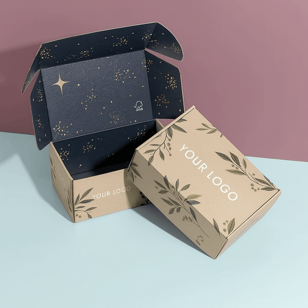 Custom Logo Kraft Mailer Box - PackTapeHub