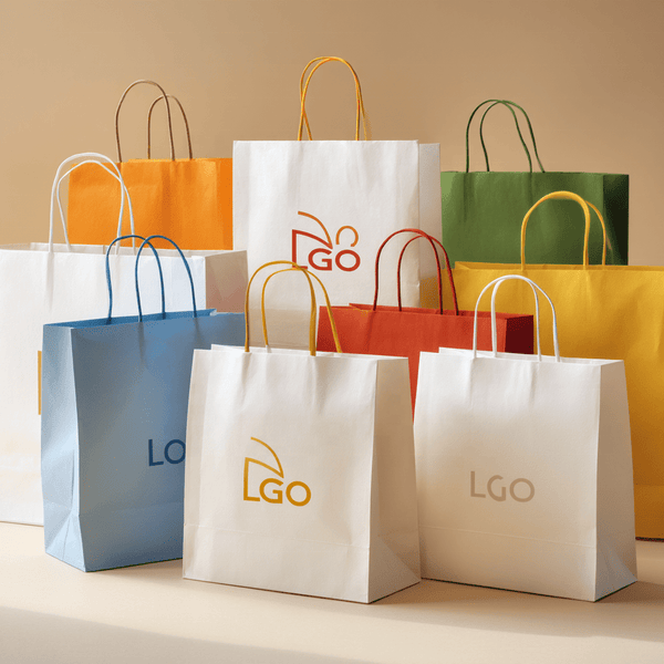 Custom Logo Kraft Paper Bags - PackTapeHub