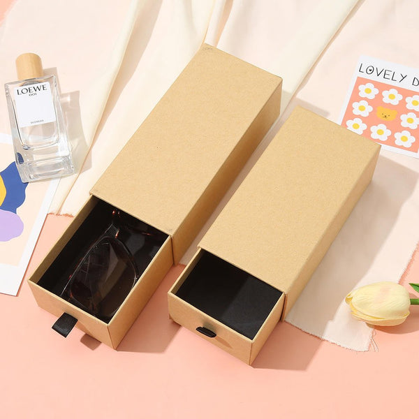 Custom Logo Sunglasses Drawer Gift Box - PackTapeHub