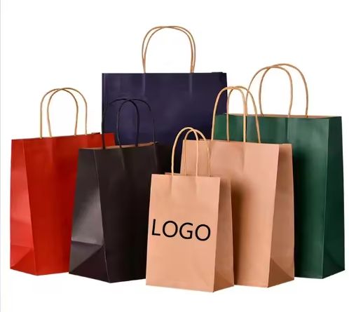 Kraft Paper Shopping Bag - PackTapeHub