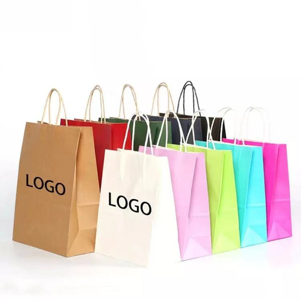 Kraft Paper Shopping Bags - PackTapeHub
