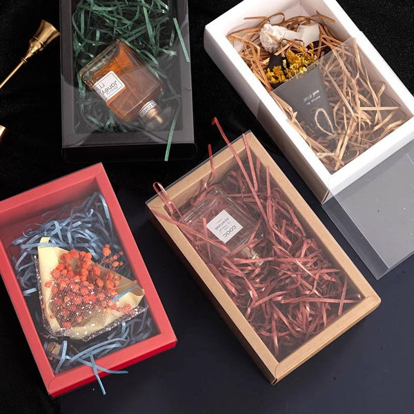 Multi - Purpose Drawer Gift Box with PVC Lid - PackTapeHub