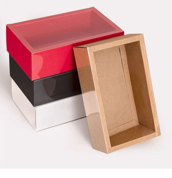 Multi - Purpose Drawer Gift Box with PVC Lid - PackTapeHub