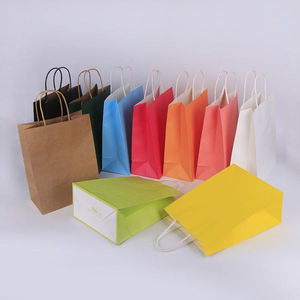 Stock Kraft Paper Gift Bags - PackTapeHub